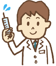 注射器を持つ男性ドクター